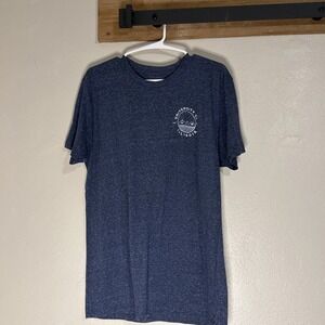 University of Illinois Uscape Logo Graphic T Shirt Heathered Blue Women's Medium